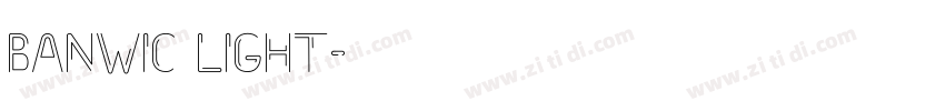 Banwic Light字体转换